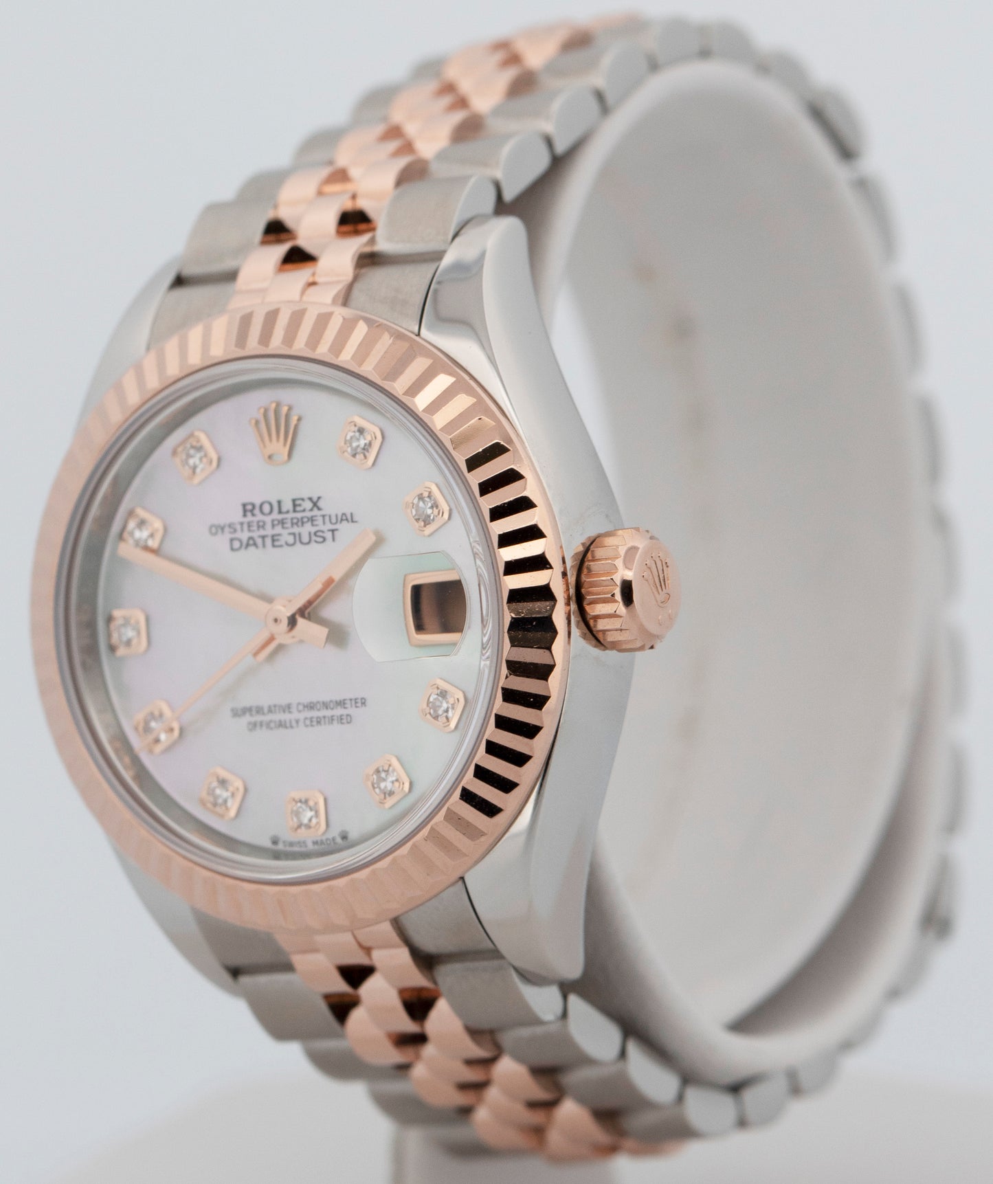 2020 PAPERS Rolex DateJust Two-Tone 28mm MOP DIAMOND Jubilee 279171 Watch BOX