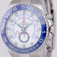 MINT Rolex Yacht-Master II 44mm Stainless White Blue White Regatta Watch 116680