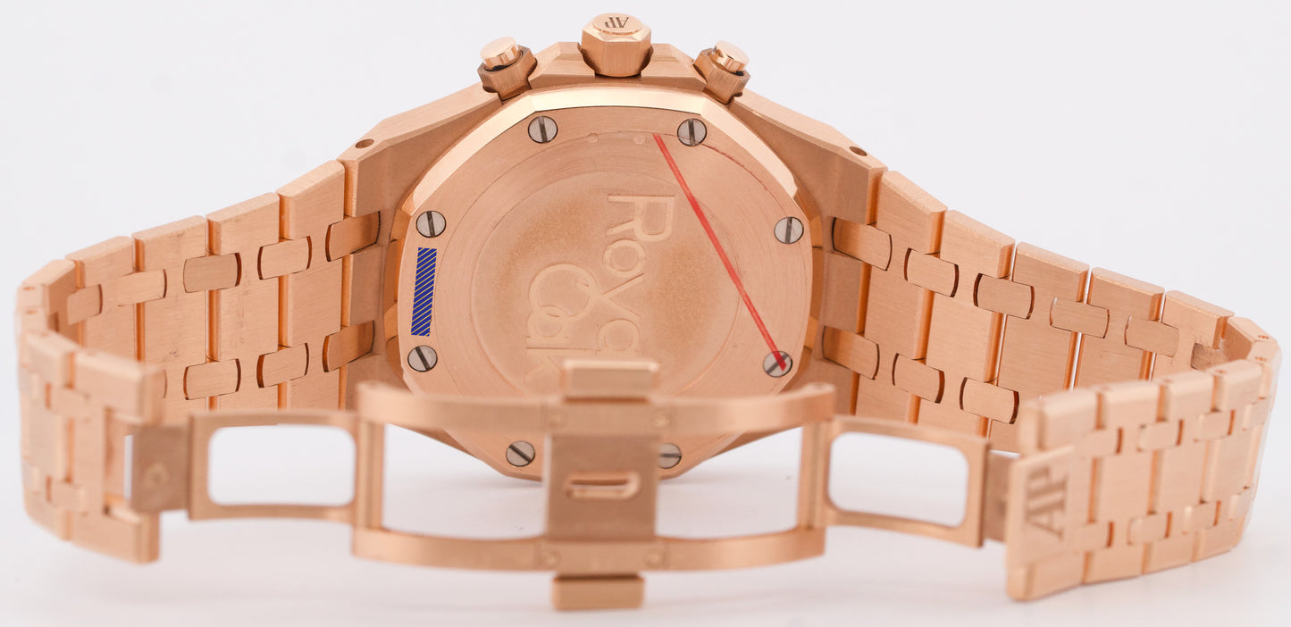 PAPERS Audemars Piguet Royal Oak BLUE 38mm 18K Gold 26715OR.OO.1356OR.01 BOX