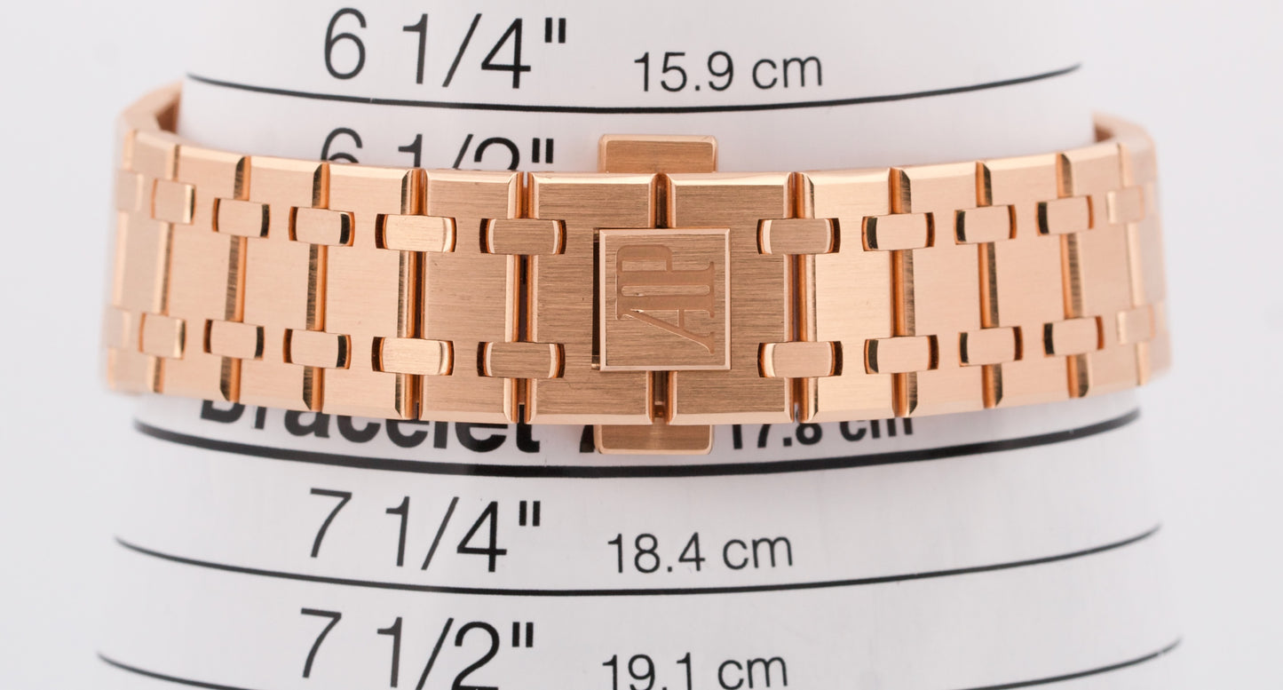 PAPERS Audemars Piguet Royal Oak BLUE 38mm 18K Gold 26715OR.OO.1356OR.01 BOX