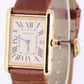Cartier Tank Louis 18k Yellow Gold Silver Roman Numeral 25mm Quartz 2441 Watch