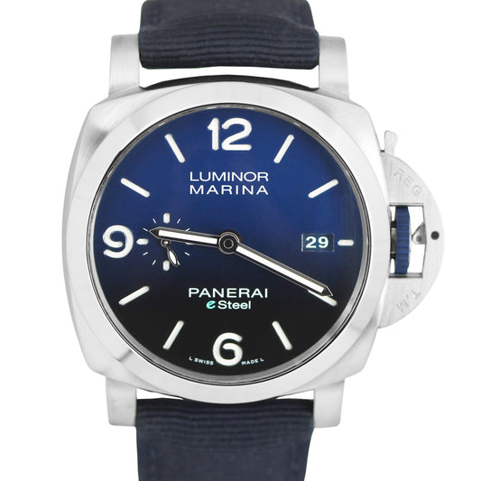 2021 PAPERS LTD Panerai Luminor Marina Blu Profondo Blue 44mm PAM01157 Watch B+P