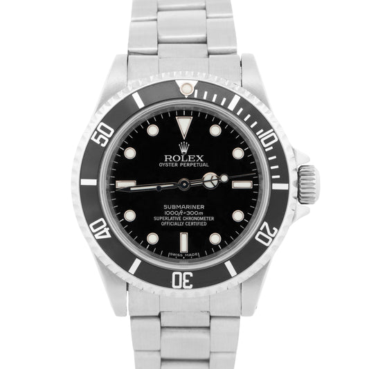 Rolex Submariner No-Date Black 4-LINE REHAUT Stainless 40mm 14060M Watch BOX