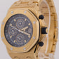 PAPERS Audemars Piguet Royal Oak Offshore BRICK BLUE 18K Yellow Gold 25721BA BOX