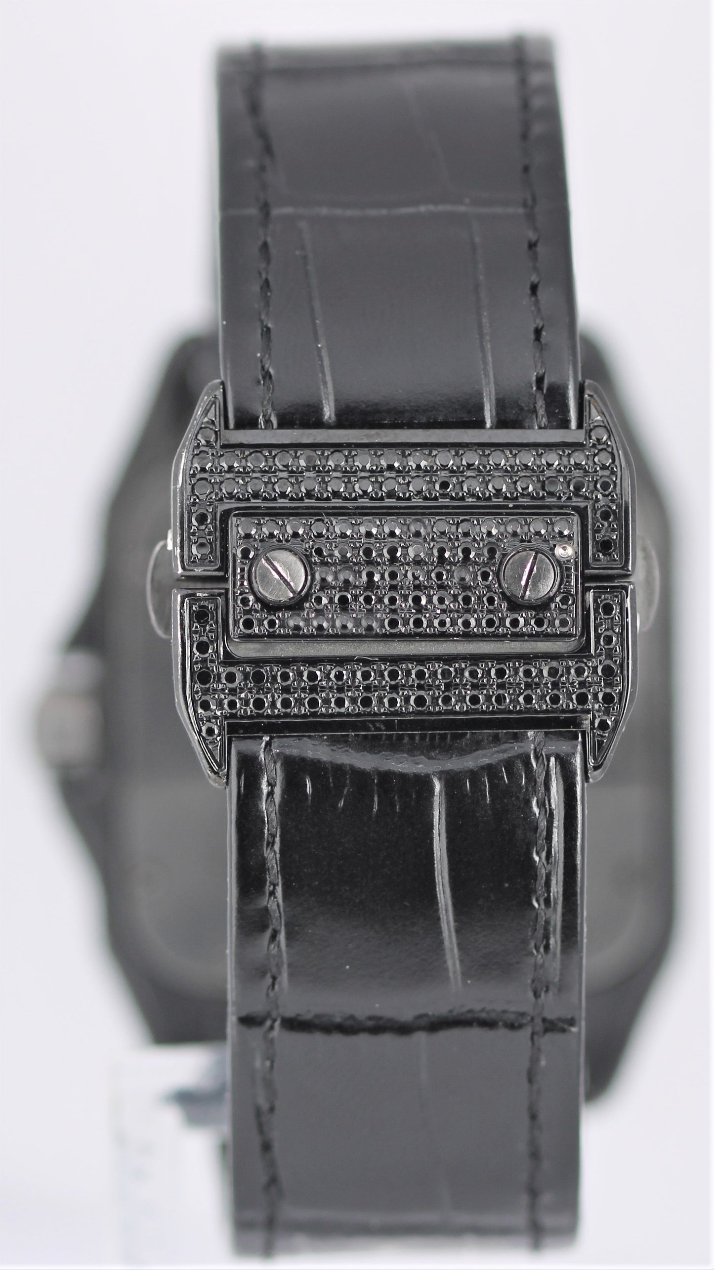 Cartier Santos 100 XL LTD Manager 2009 Titanium Gemstone Black 38mm 2656 Watch