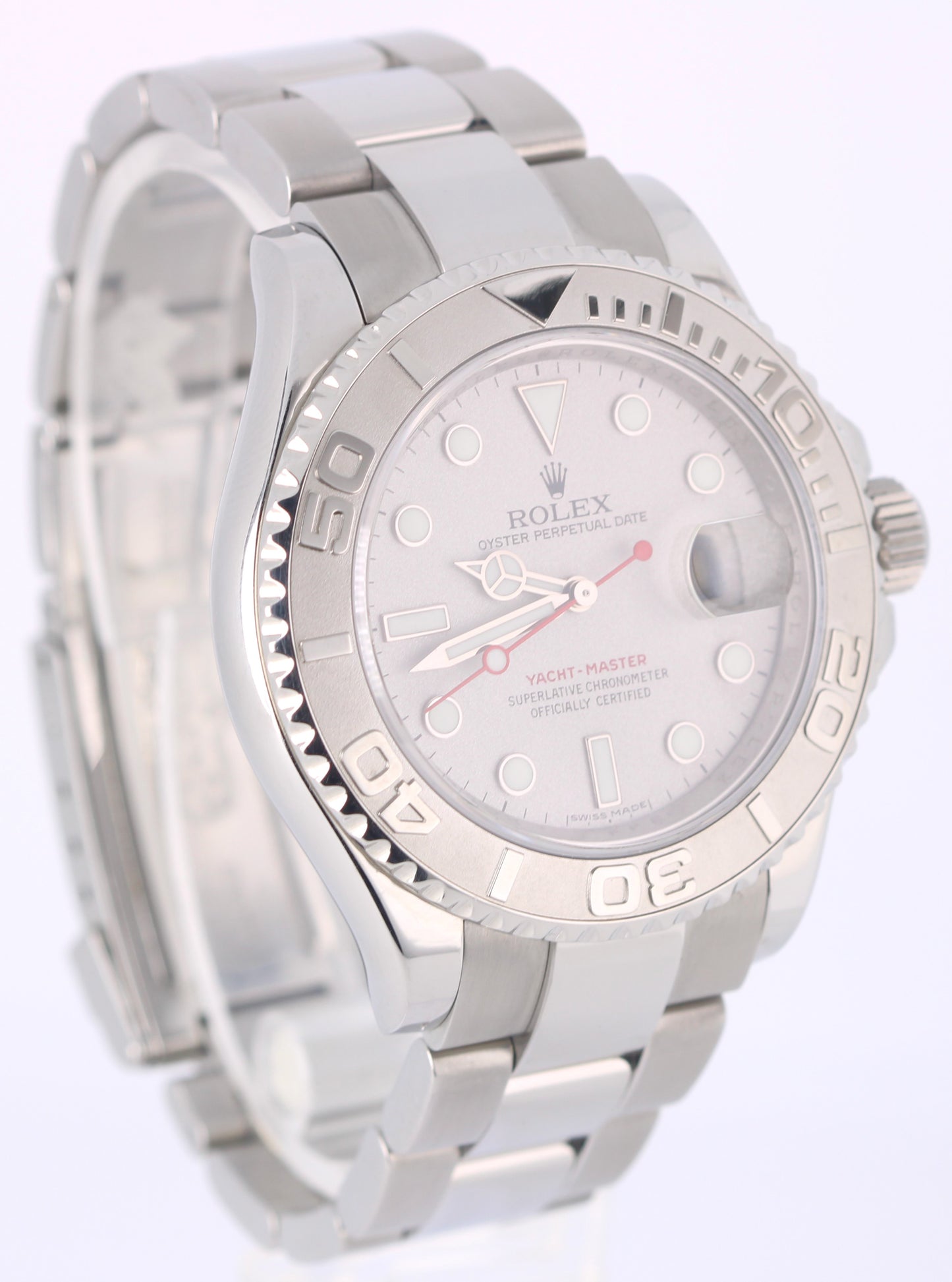 2011 PAPERS Rolex Yacht-Master PLATINUM Stainless Steel 40mm 16622 YM1 Watch BOX