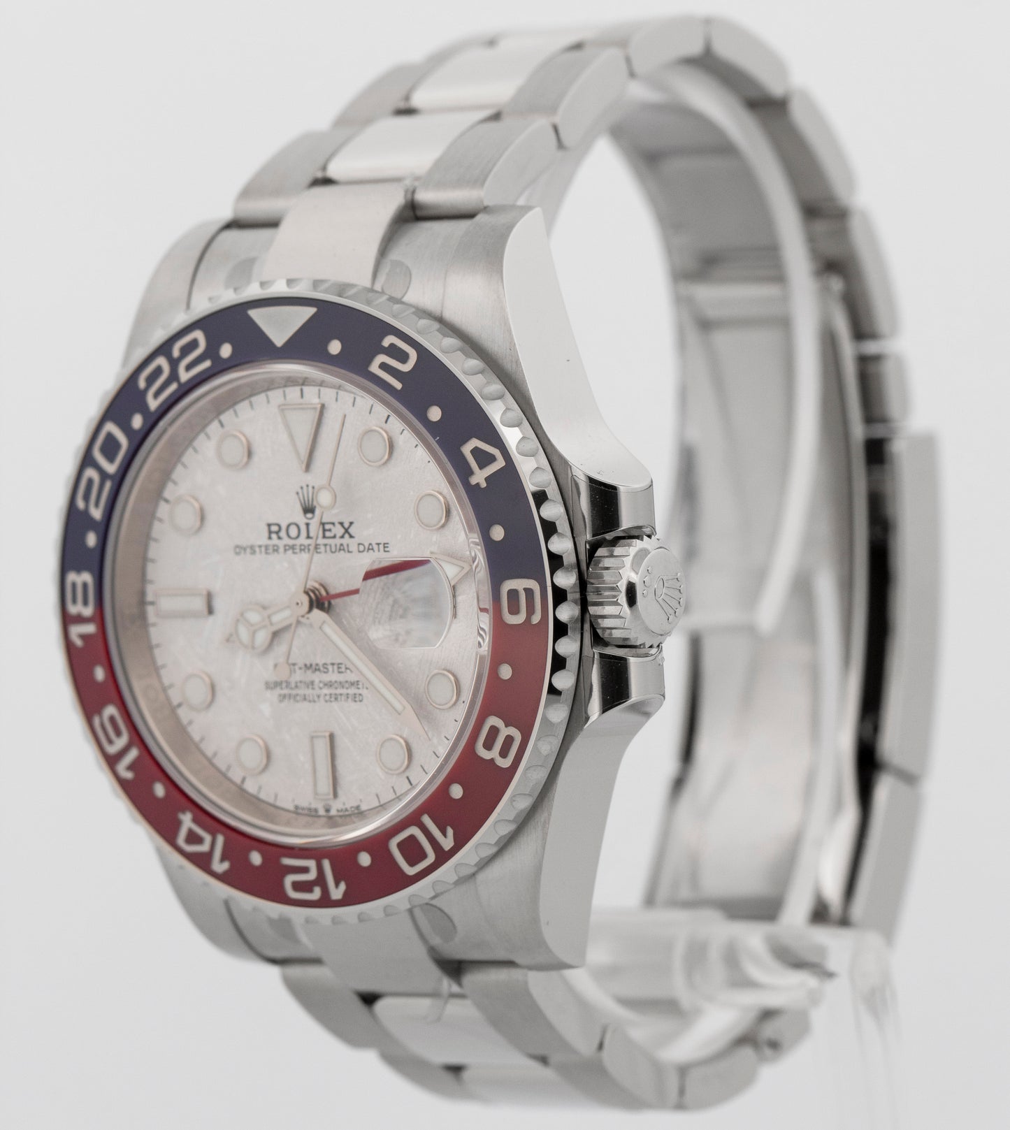2023 PAPERS Rolex GMT-Master II Pepsi METEORITE Gold 40mm 126719 BLRO Watch BOX