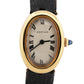 Cartier Baignoire 18K Yellow Gold 22mm White Roman Manual Watch 7743-1