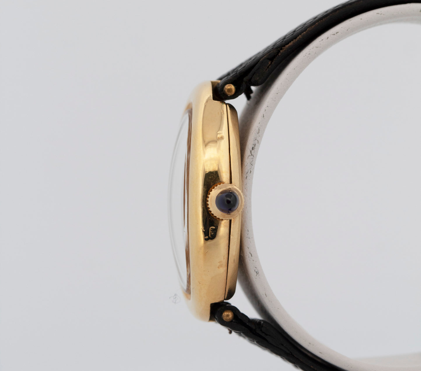 Cartier Baignoire 18K Yellow Gold 22mm White Roman Manual Watch 7743-1