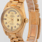 VINTAGE 1969 Rolex Day-Date President Champagne DIAMOND 36mm Yellow Gold 1803