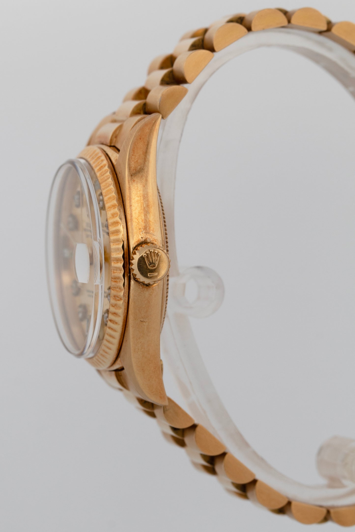 VINTAGE 1969 Rolex Day-Date President Champagne DIAMOND 36mm Yellow Gold 1803