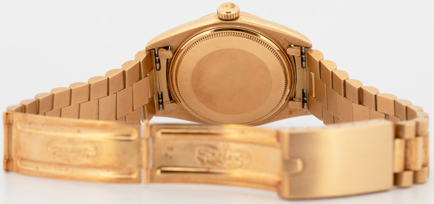 VINTAGE 1969 Rolex Day-Date President Champagne DIAMOND 36mm Yellow Gold 1803