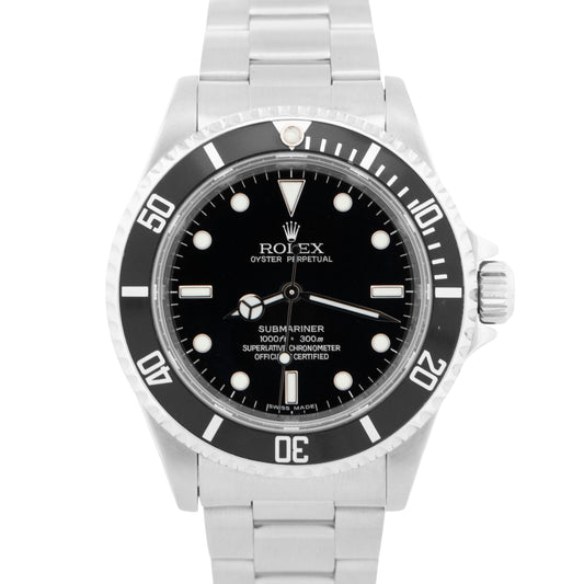 2008 PAPERS Rolex No-Date Submariner BLACK REHAUT Steel 40mm 14060 M Watch BOX