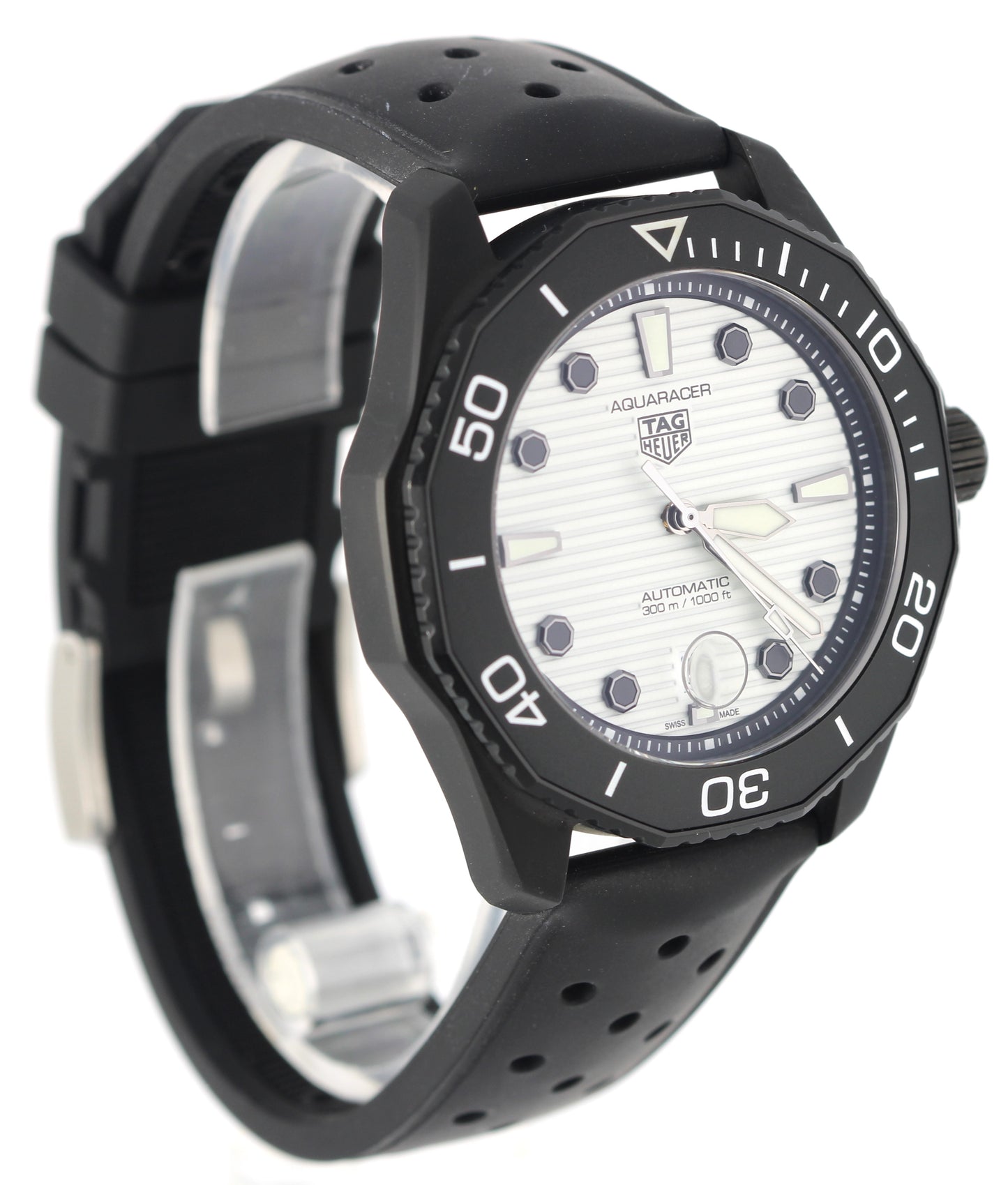 Tag Heuer Aquaracer Professional Date DLC Steel White 43mm WBP201D Watch BOX