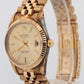 NOS 1986 PAPERS Rolex Oyster Perpetual Date CHAMPAGNE Gold 34mm 15037 Watch
