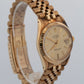 NOS 1986 PAPERS Rolex Oyster Perpetual Date CHAMPAGNE Gold 34mm 15037 Watch