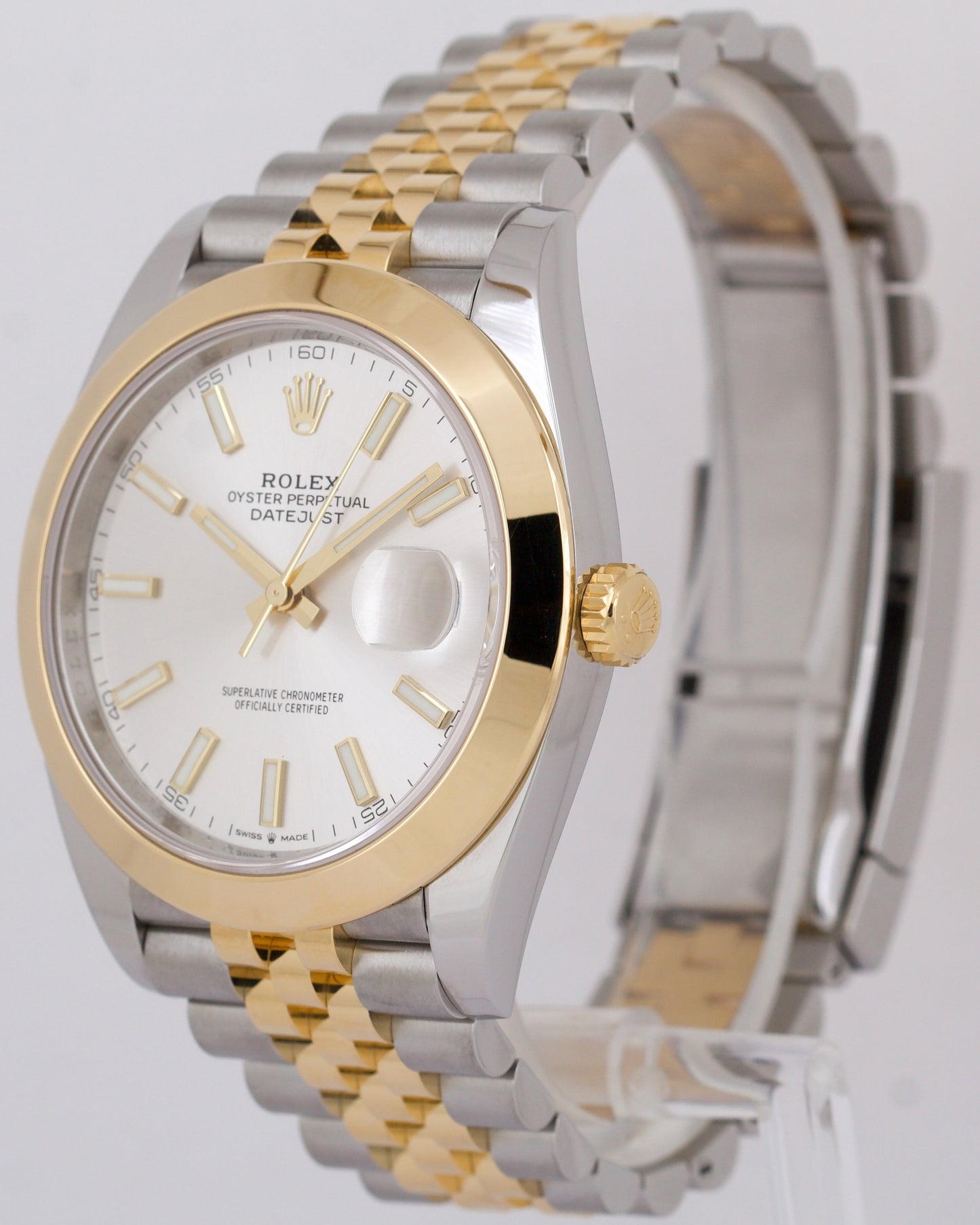 MINT 2022 PAPERS Rolex Datejust II SILVER 18k Gold Steel JUBILEE 41mm 126303 BOX