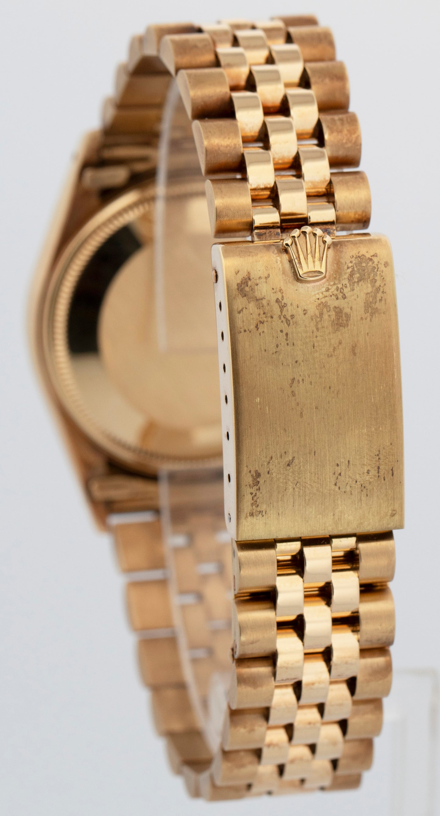 NOS 1986 PAPERS Rolex Oyster Perpetual Date CHAMPAGNE Gold 34mm 15037 Watch