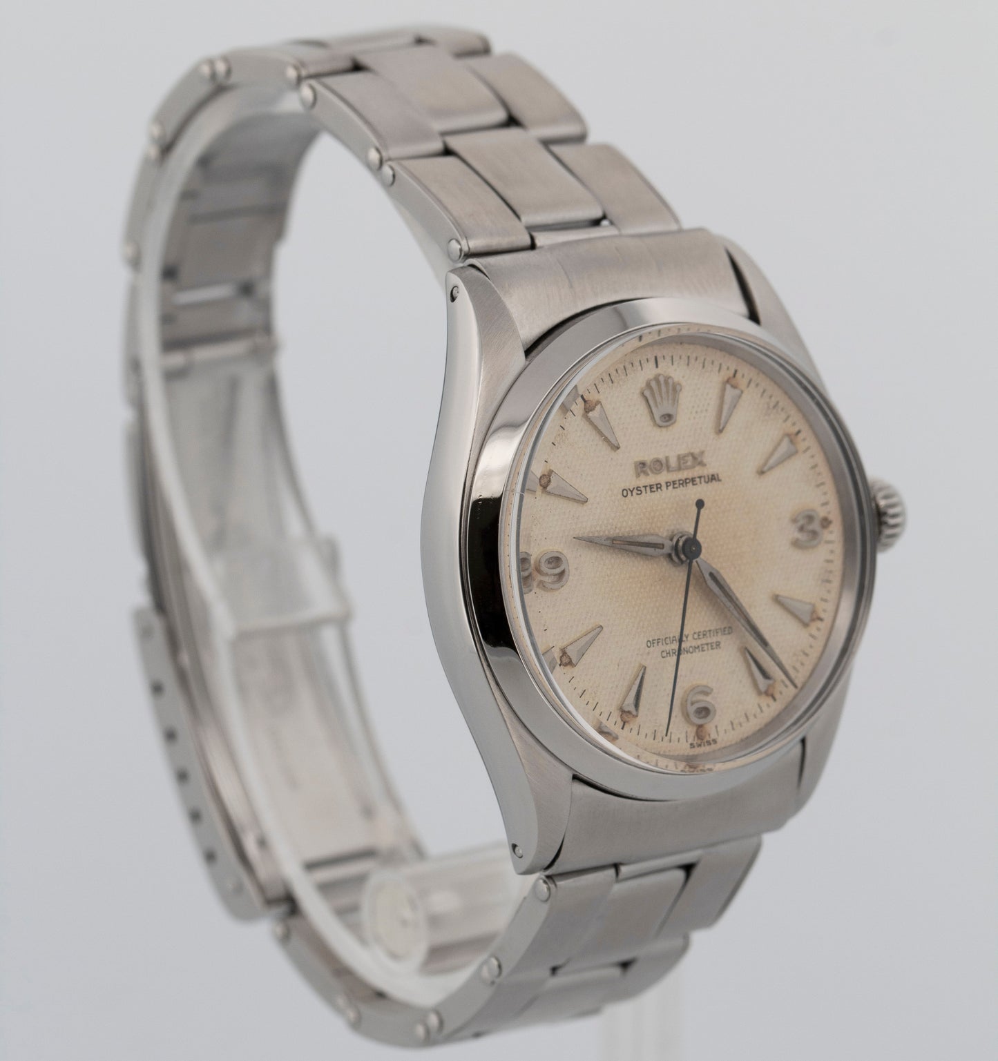 Vintage Rolex Oyster Perpetual Patina Steel 34mm Automatic Oyster 6564 Watch
