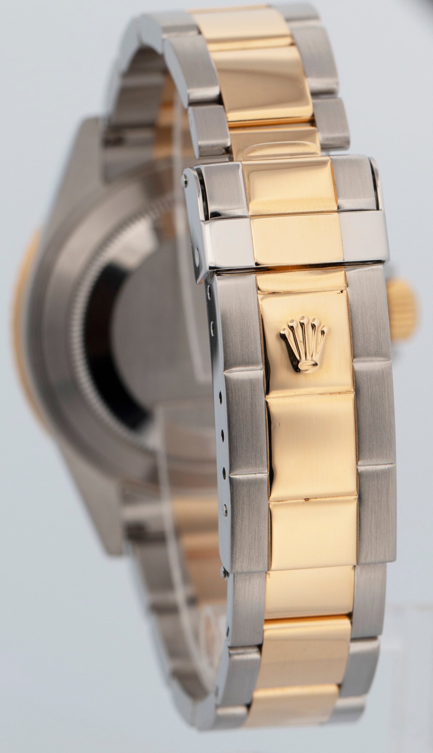 2005 PAPERS Rolex Submariner Date 40mm BLUE 18K Steel No-Holes Watch 16613 BOX