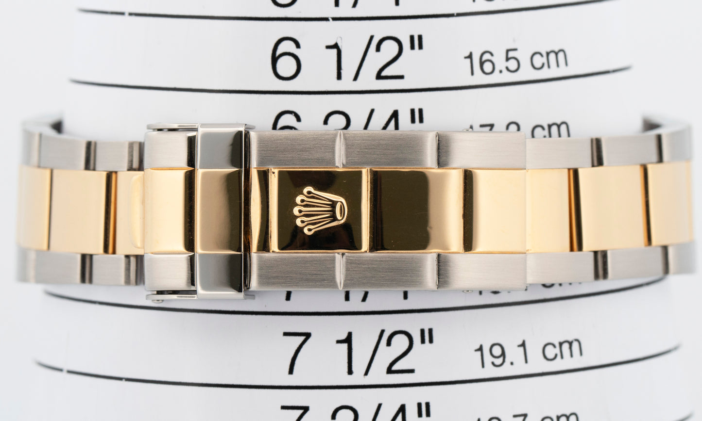 2005 PAPERS Rolex Submariner Date 40mm BLUE 18K Steel No-Holes Watch 16613 BOX