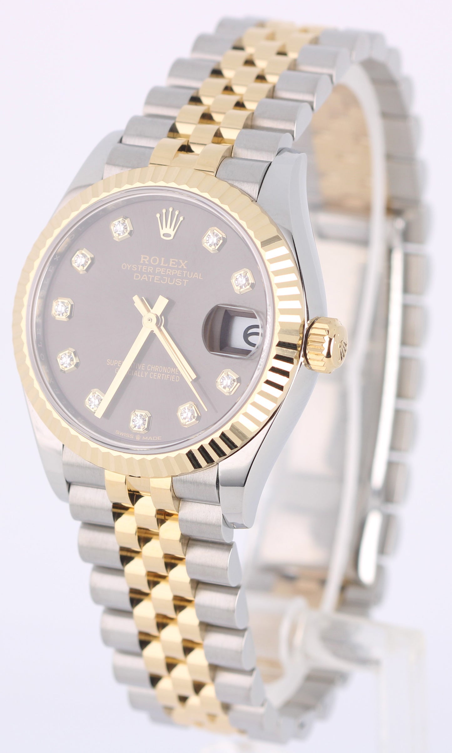 Rolex Datejust Two-Tone 18k Gold Steel Rhodium DIAMOND 31mm Jubilee 278273 Watch