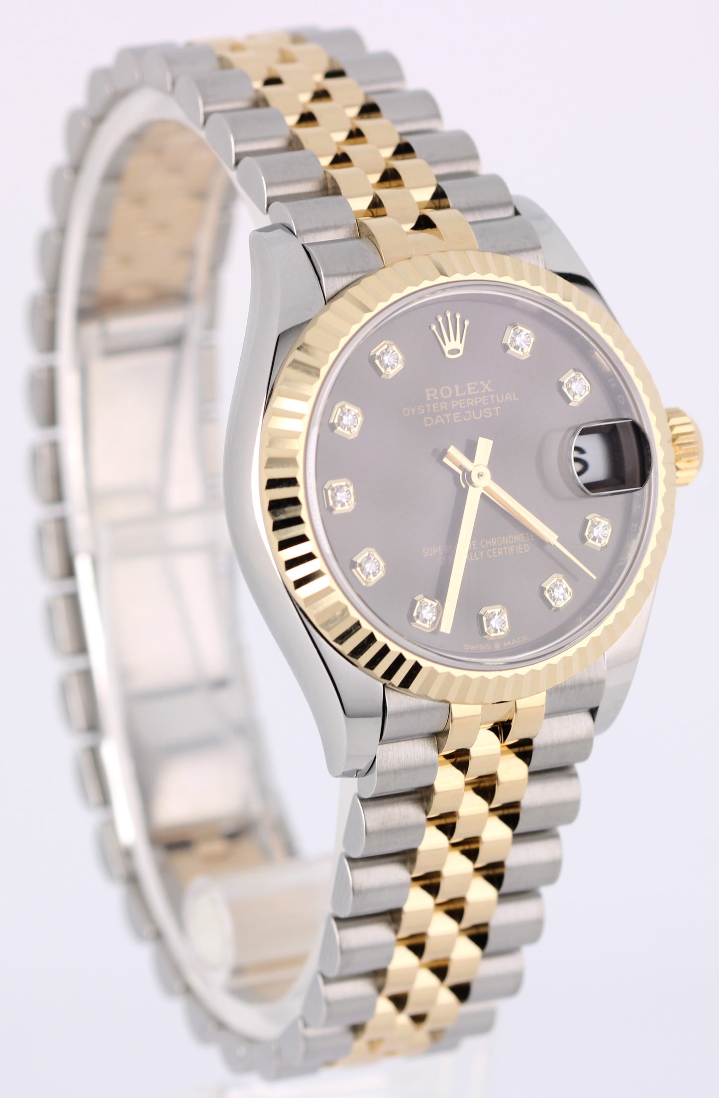 Rolex Datejust Two-Tone 18k Gold Steel Rhodium DIAMOND 31mm Jubilee 278273 Watch