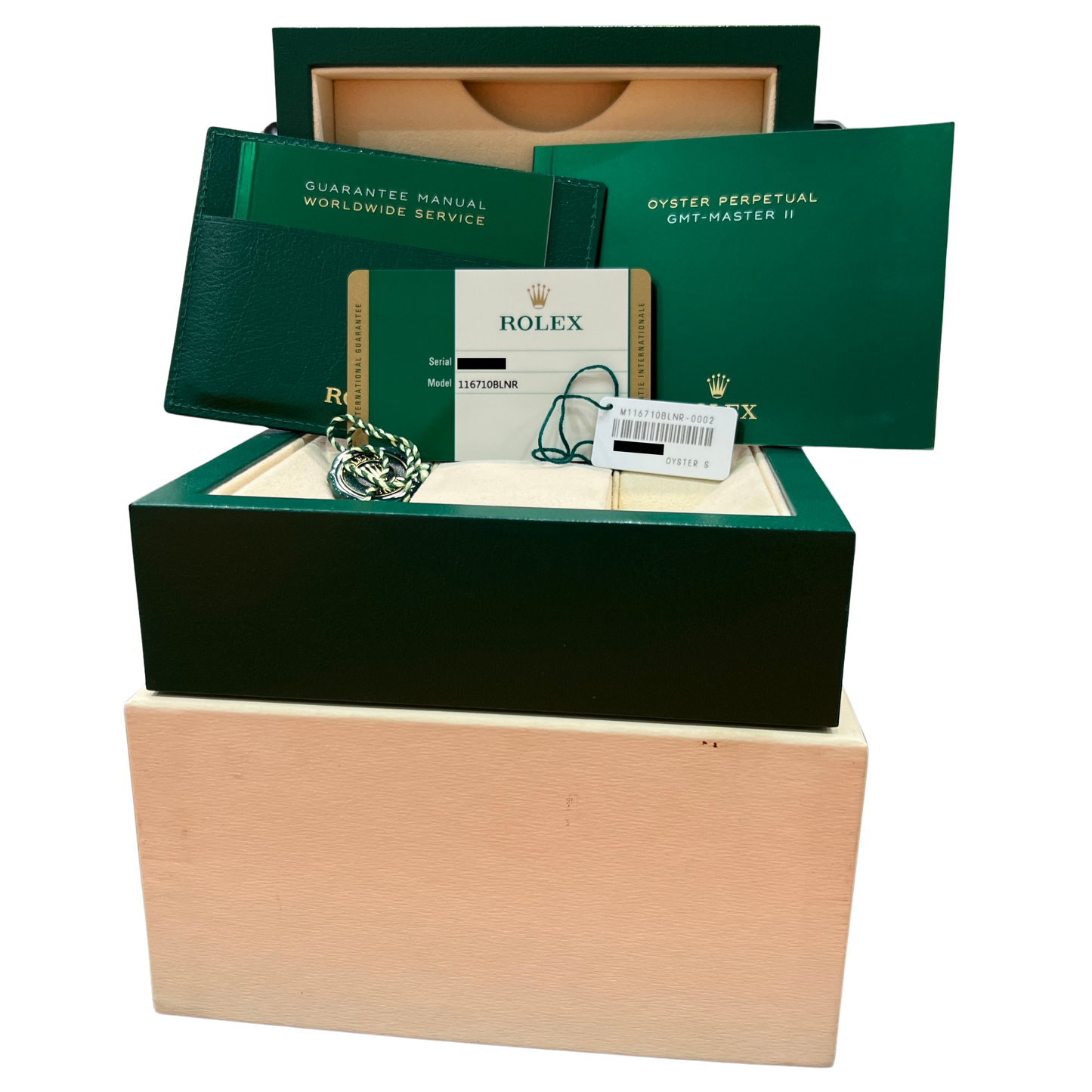 NOS 2018 PAPERS Rolex GMT-Master II Batman BLUE BLACK Steel 40mm 116710 BLNR BOX