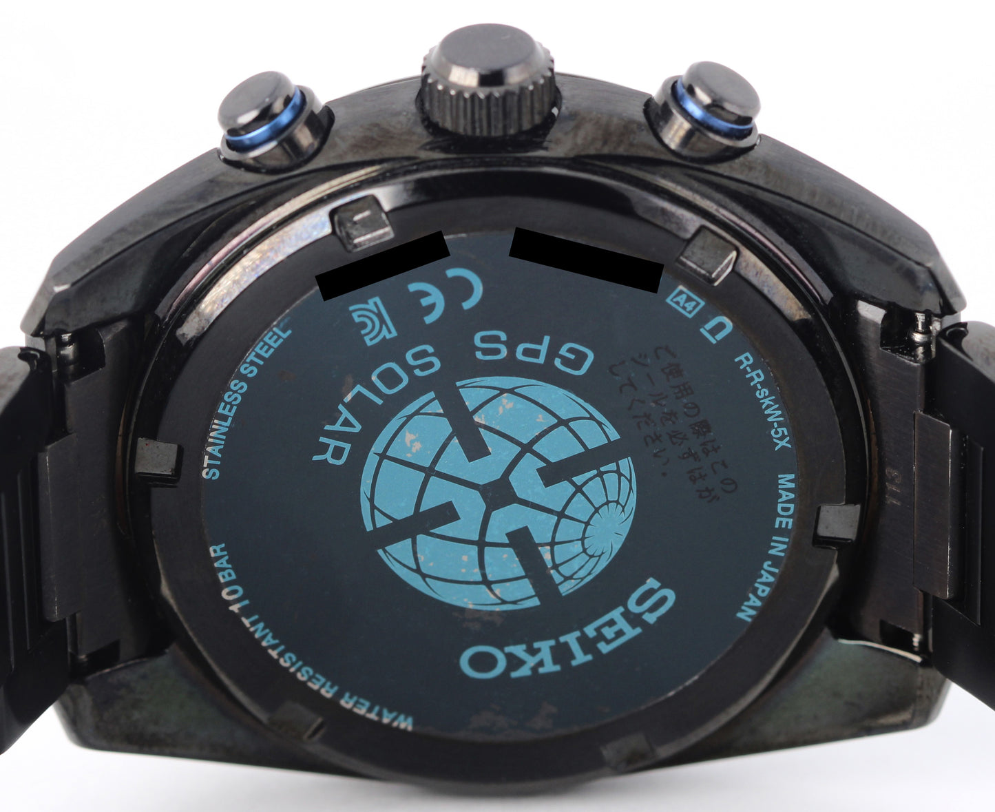 Seiko Astron GPS Solar Black Stainless Steel Blue Nebula 43mm 5X53-0BC0 Watch