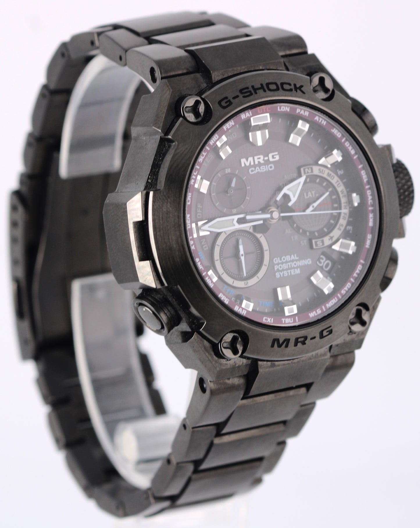 G-Shock CASIO Mr-G GPS Titanium DLC Black 50mm MRG-G1000 Solar Quartz Watch
