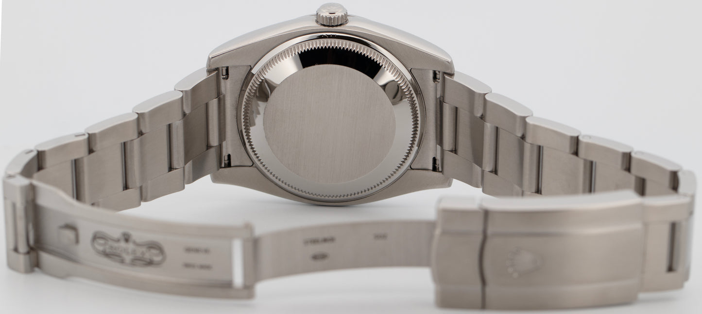 MINT Rolex Air-King White 3-6-9 Stainless Steel 34mm Automatic Watch 114200