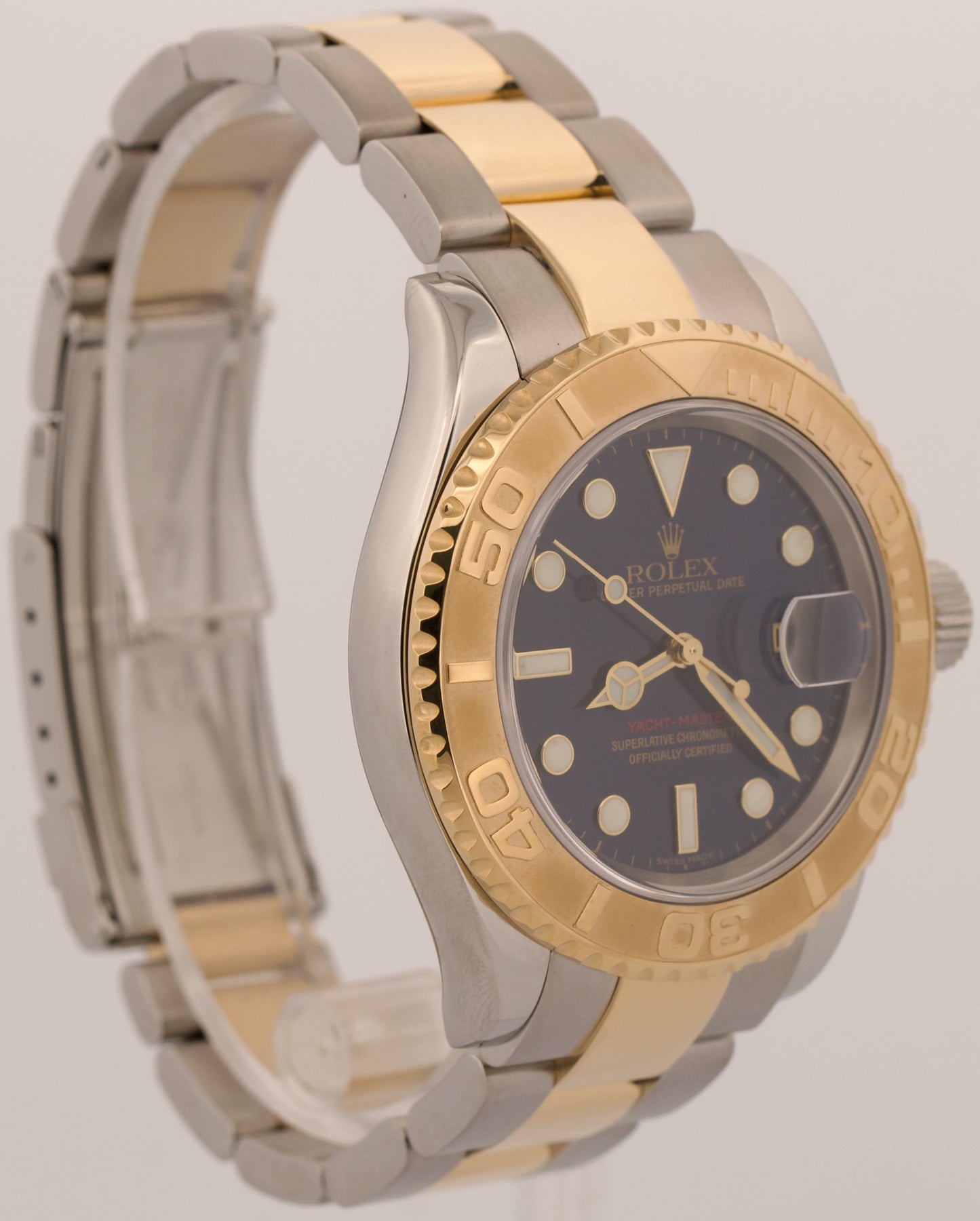 Rolex Yacht-Master 40mm BLUE 18K Two-Tone 18K Yellow Gold Steel 16623 YM1 Watch