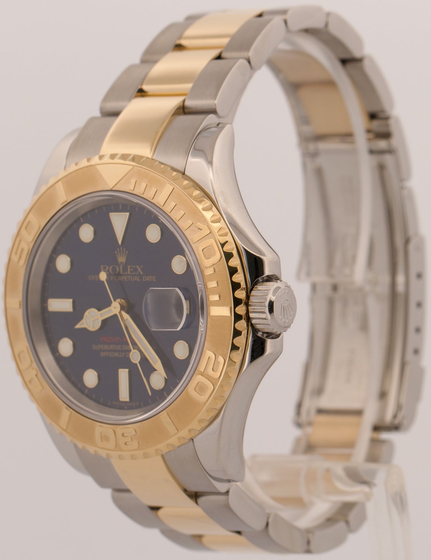 Rolex Yacht-Master 40mm BLUE 18K Two-Tone 18K Yellow Gold Steel 16623 YM1 Watch