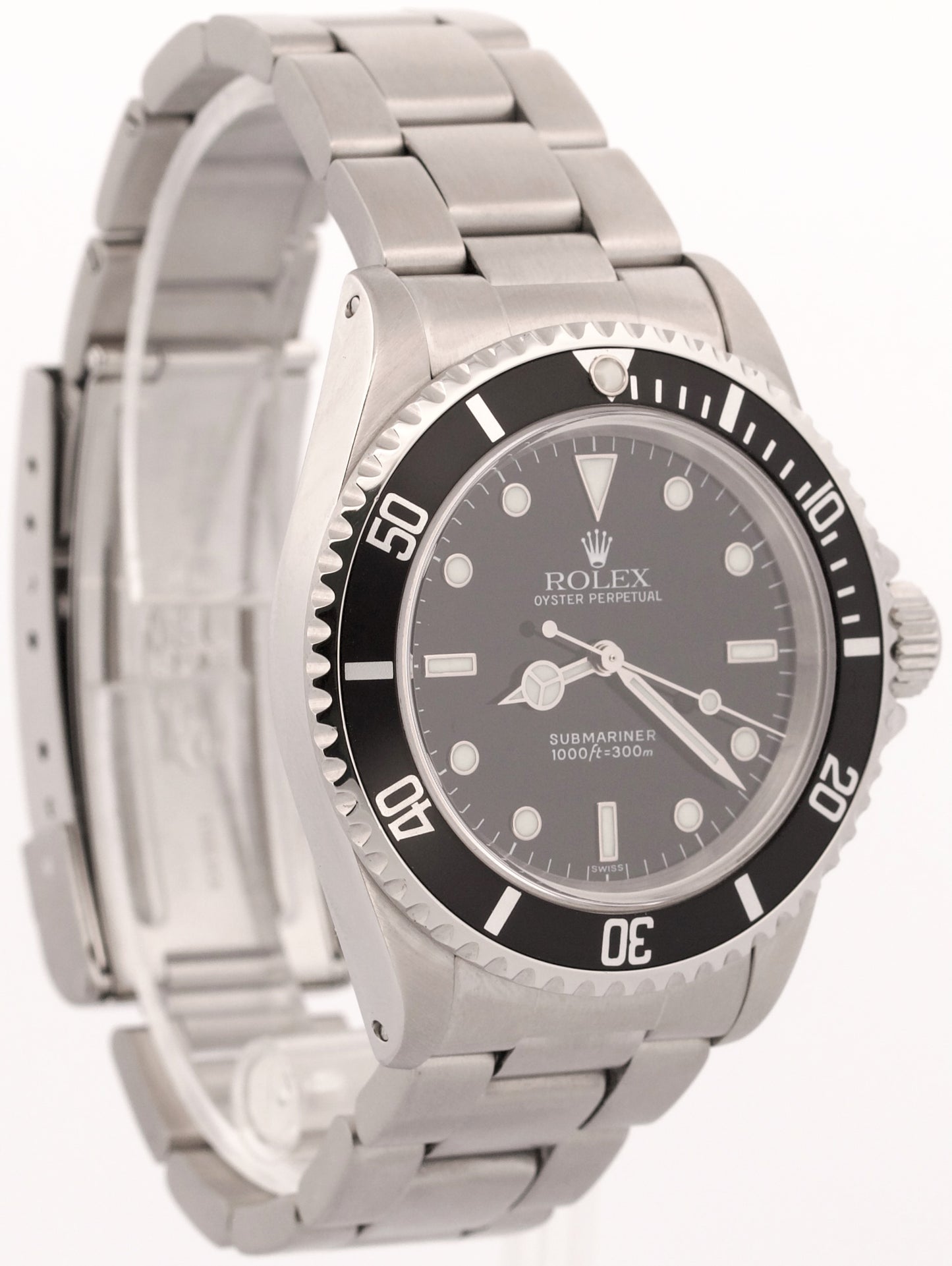 1999 Rolex Submariner No-Date BLACK Stainless Steel SWISS ONLY 40mm Watch 14060