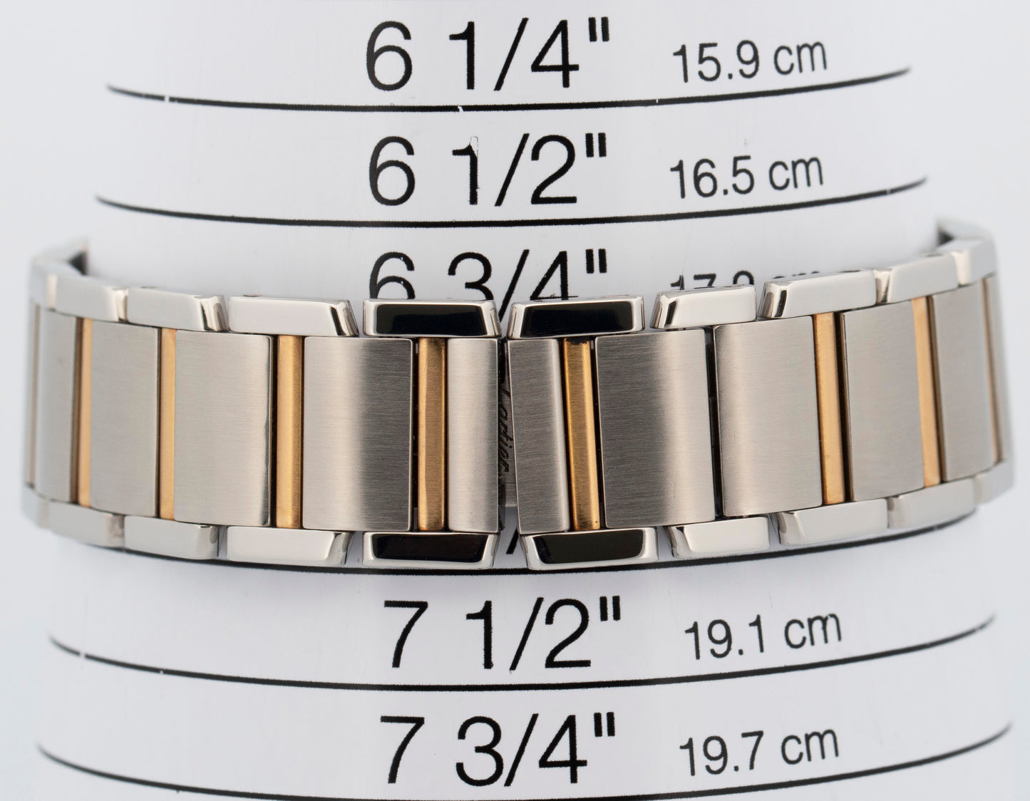 MINT Ladies Cartier Tank Francaise Midsize 2465 Two-Tone Gold Roman Quartz Watch