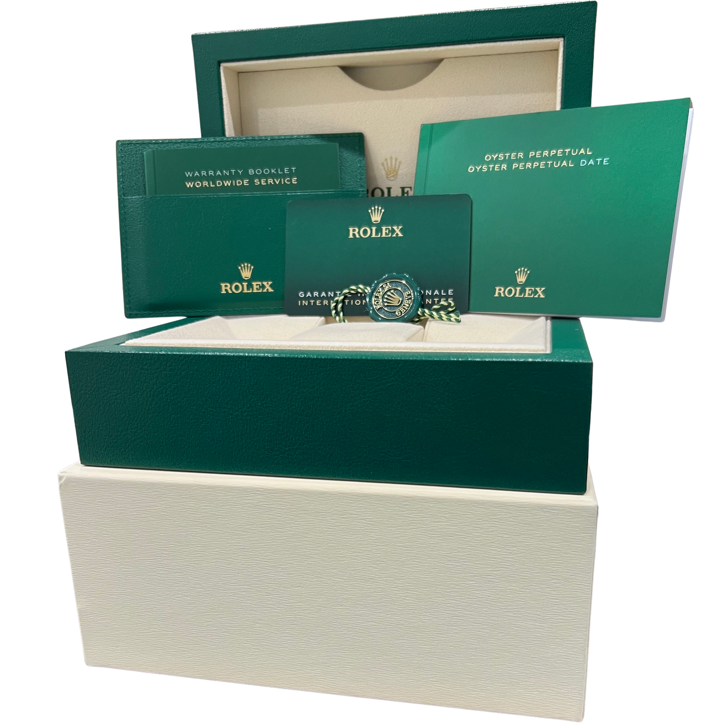 UNPOLISHED 2021 PAPERS Rolex Oyster Perpetual TURQUOISE 41mm 124300 Watch BOX