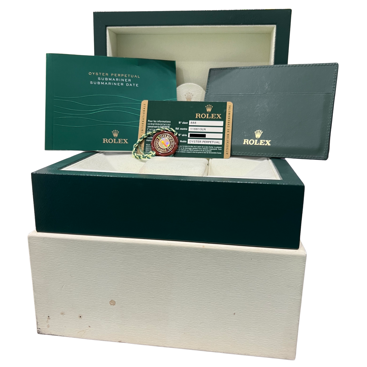 2014 PAPERS Rolex Submariner Date BLACK Stainless Steel 40mm 116610 LN Watch BOX