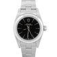Rolex Oyster Perpetual 24mm Black Stainless Steel Oyster NO-HOLES Watch 76080