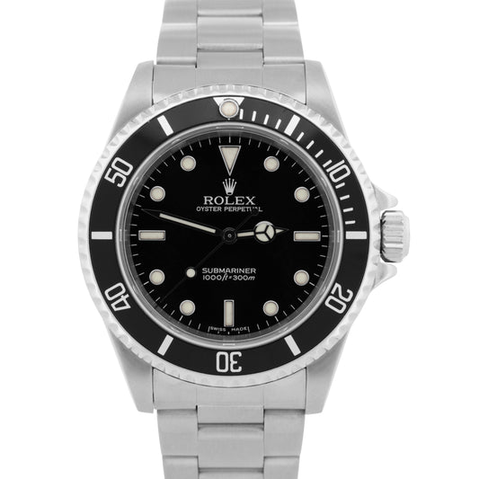 2005 PAPERS Rolex Submariner No-Date BLACK Steel Oyster 40mm Watch 14060 M BOX