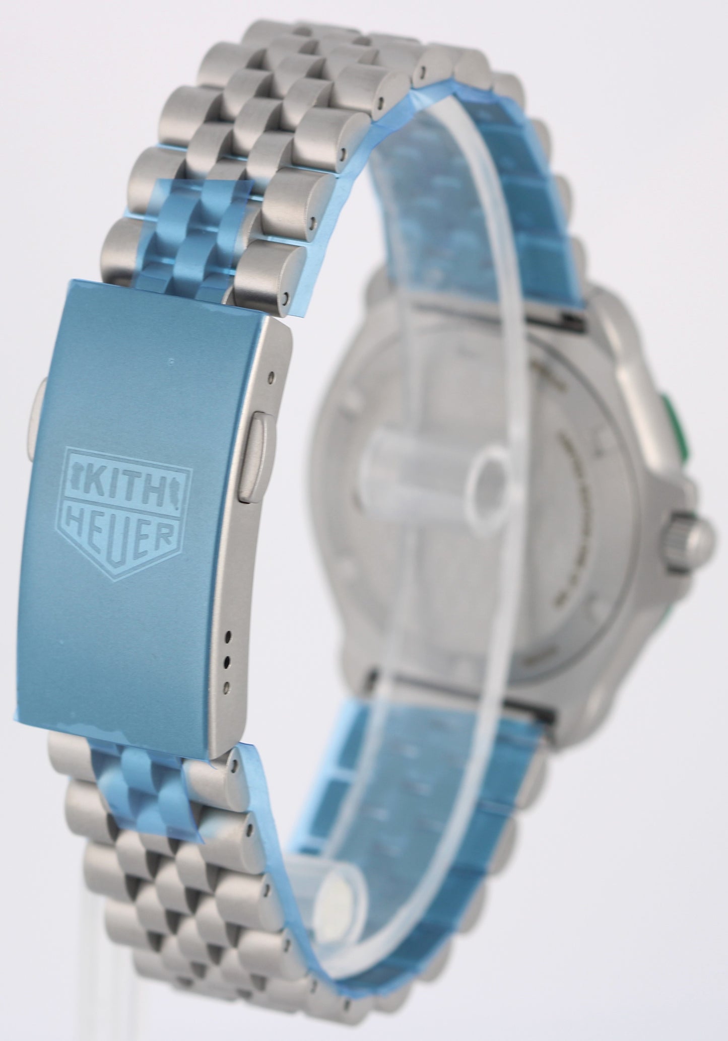 NEW PAPERS Tag Heuer KITH Formula 1 Eggshell 35mm GREEN BEZEL WA121N.BA0023 BOX