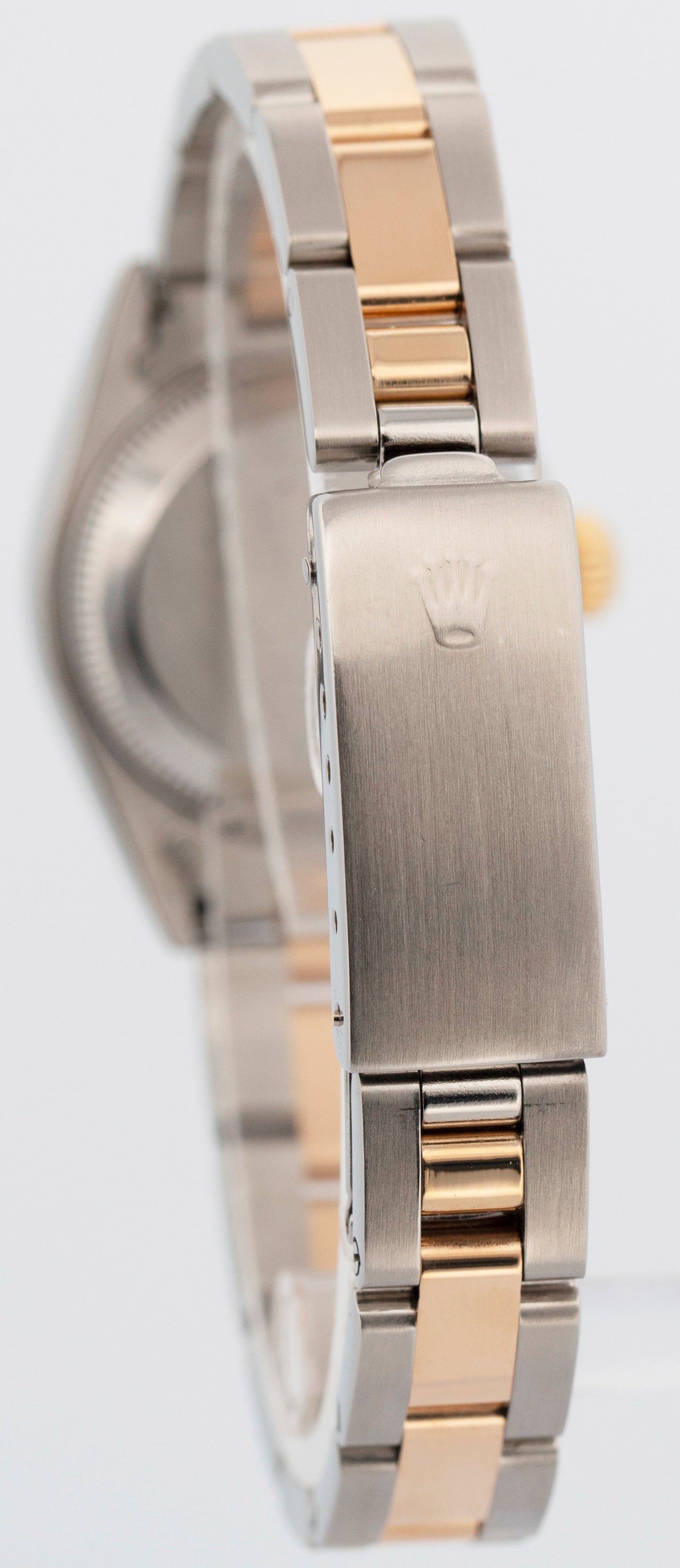 Ladies Rolex DateJust BLUE 18K Yellow Gold Stainless 26mm OYSTER Watch 79173