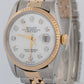 Rolex DateJust 36mm MOP DIAMOND Two-Tone 18K Gold Steel JUBILEE Watch 16233