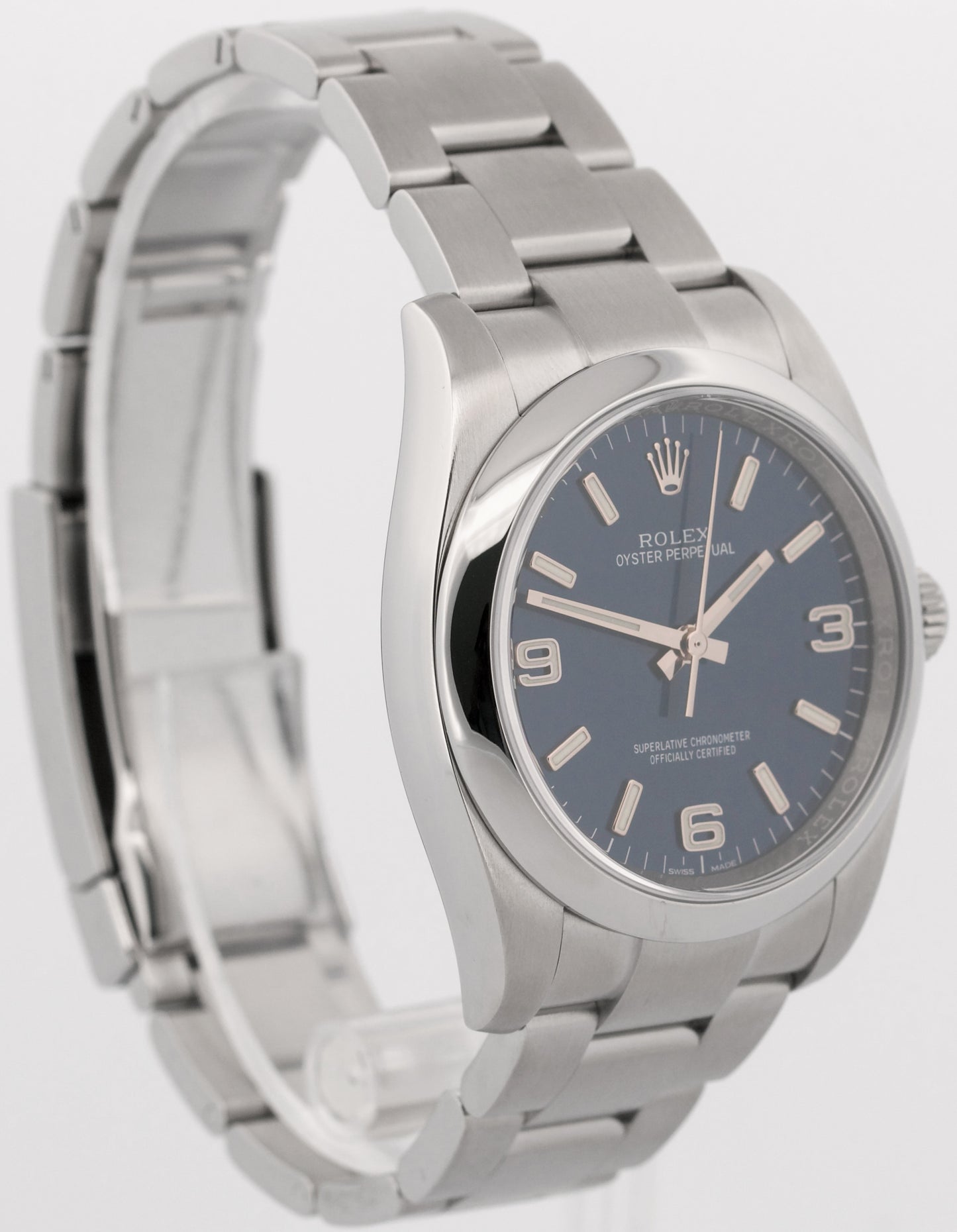 2017 PAPERS Rolex Oyster Perpetual 36mm BLUE 3-6-9 Stainless Steel 116000 BOX