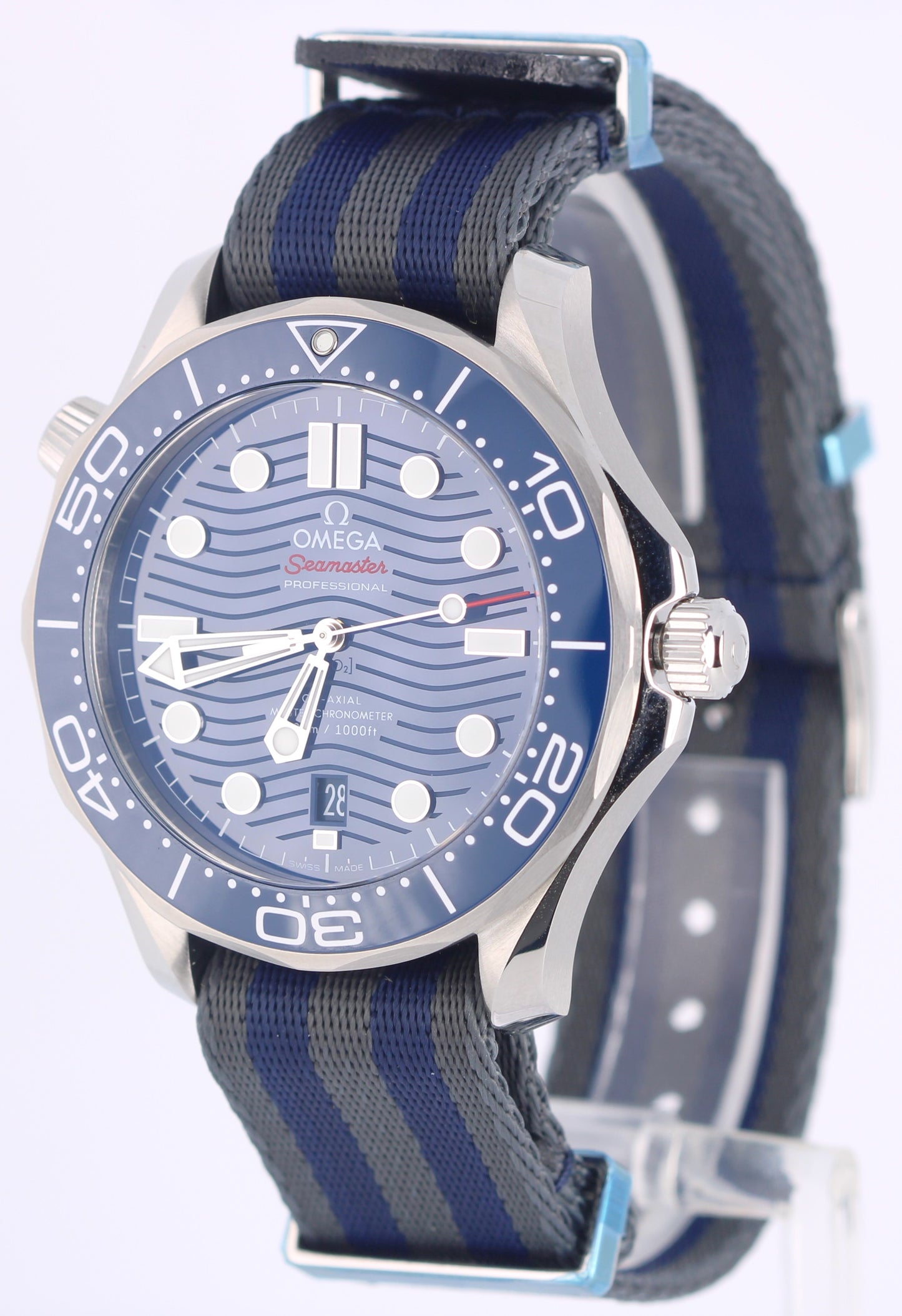 2023 PAPERS Omega Seamaster Steel BLUE WAVE 42mm 210.30.42.20.03.001 Watch BOX