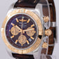 PAPERS Breitling Chronomat 44mm Two-Tone Rose Gold Brown 44mm Watch CB0110 BOX