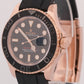 MINT 2020 PAPERS Rolex Yacht-Master 18K Everose Gold Oysterflex 40mm 126655 BOX
