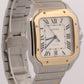 Cartier Santos SILVER WHITE Two-Tone 18K Gold Steel 39.8mm 4072 / W2SA0009 Watch