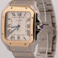 Cartier Santos SILVER WHITE Two-Tone 18K Gold Steel 39.8mm 4072 / W2SA0009 Watch