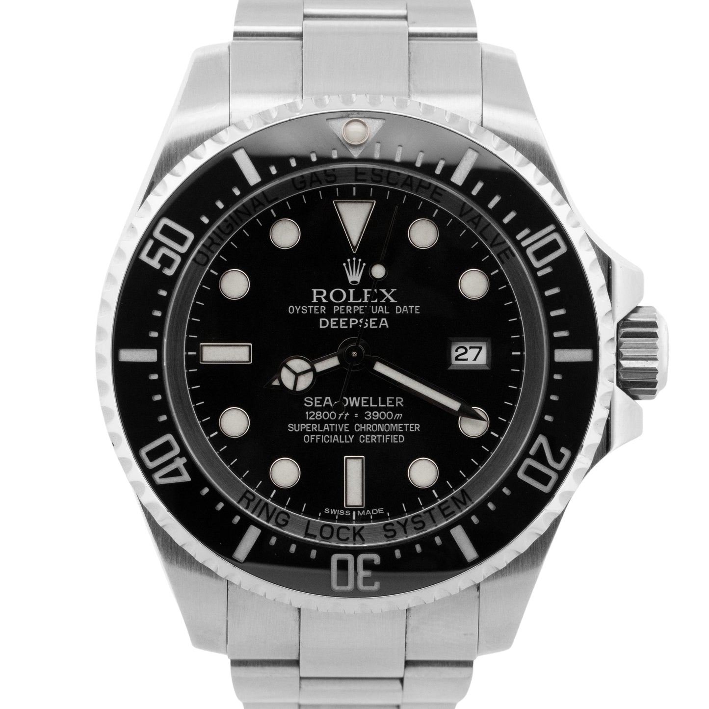2011 PAPERS Rolex Sea-Dweller Deepsea 116660 BLACK 44mm Ceramic Steel Watch BOX