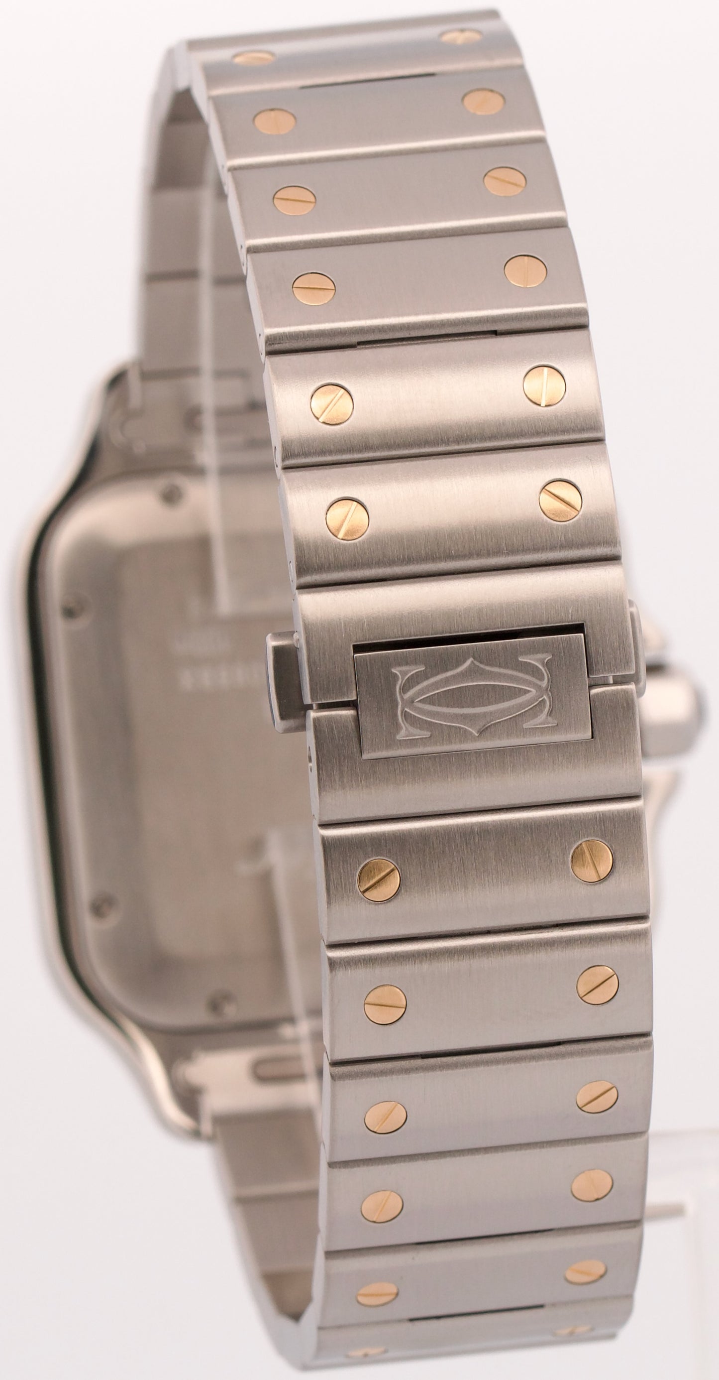 Cartier Santos SILVER WHITE Two-Tone 18K Gold Steel 39.8mm 4072 / W2SA0009 Watch